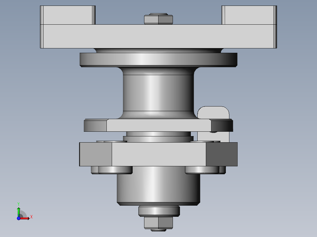 831004法兰盘加工工艺及钻4-φ9孔夹具设计【含三维SolidWorks】前视图