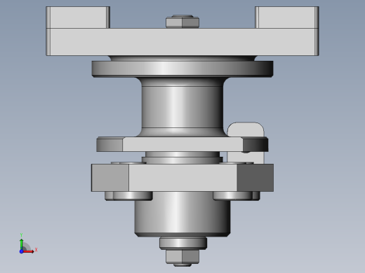 831004法兰盘加工工艺及钻4-φ9孔夹具设计【含三维SolidWorks】前视缩略图