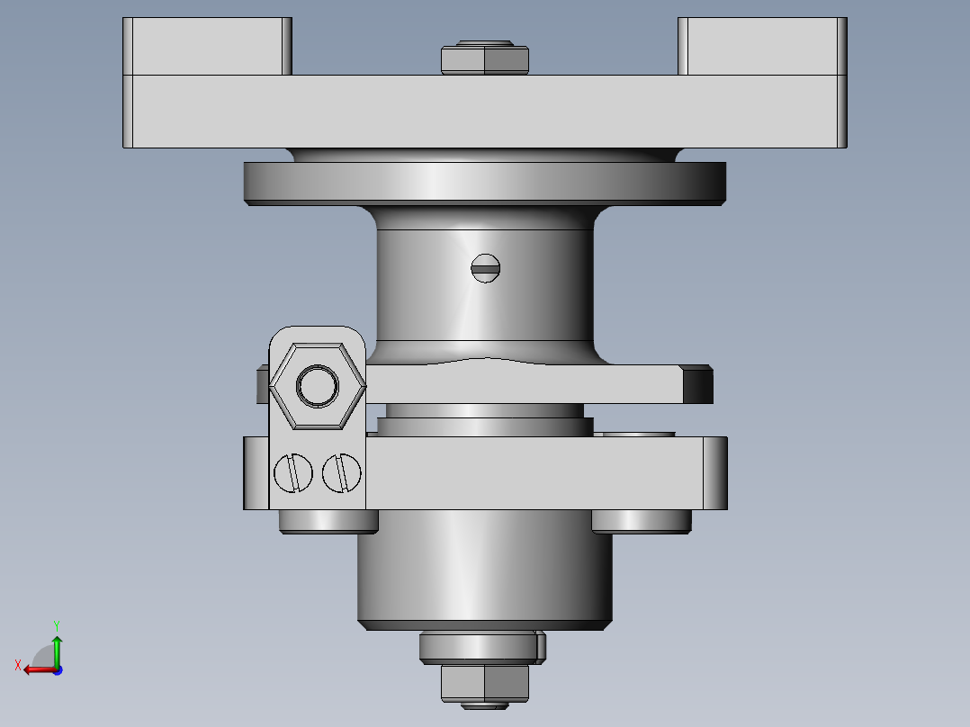 831004法兰盘加工工艺及钻4-φ9孔夹具设计【含三维SolidWorks】后视图
