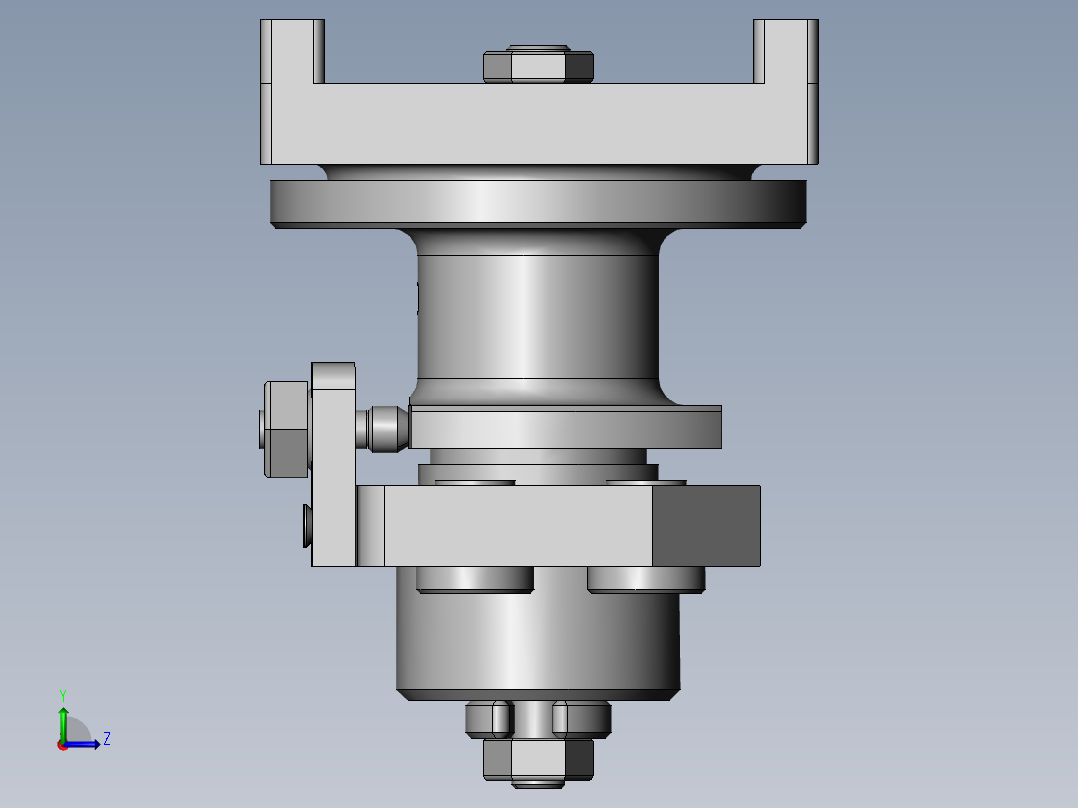 831004法兰盘加工工艺及钻4-φ9孔夹具设计【含三维SolidWorks】左视图