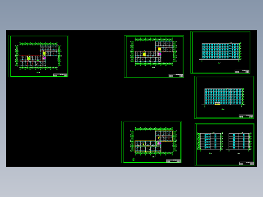 5143.67平米，六层框架办公楼（含计算书、建筑、结构图）