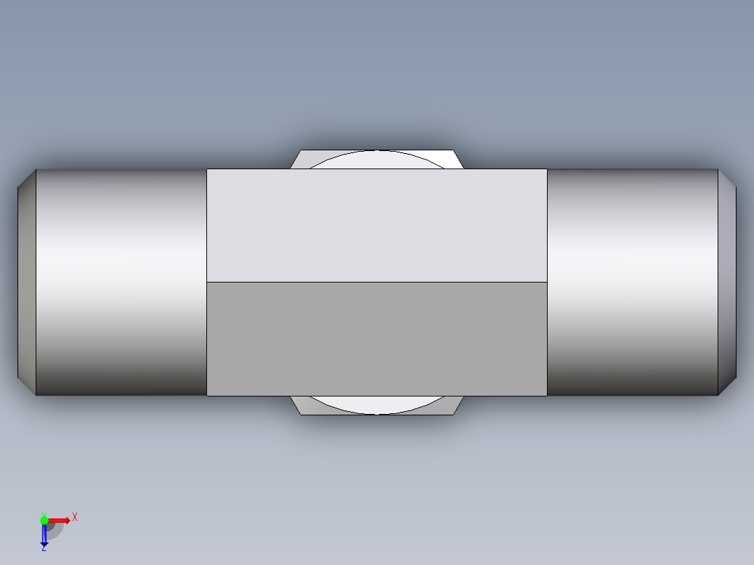 卡套式工业通用硬管接头EO_Swivel_nut_branch_tee_ET06LOMD71俯视图