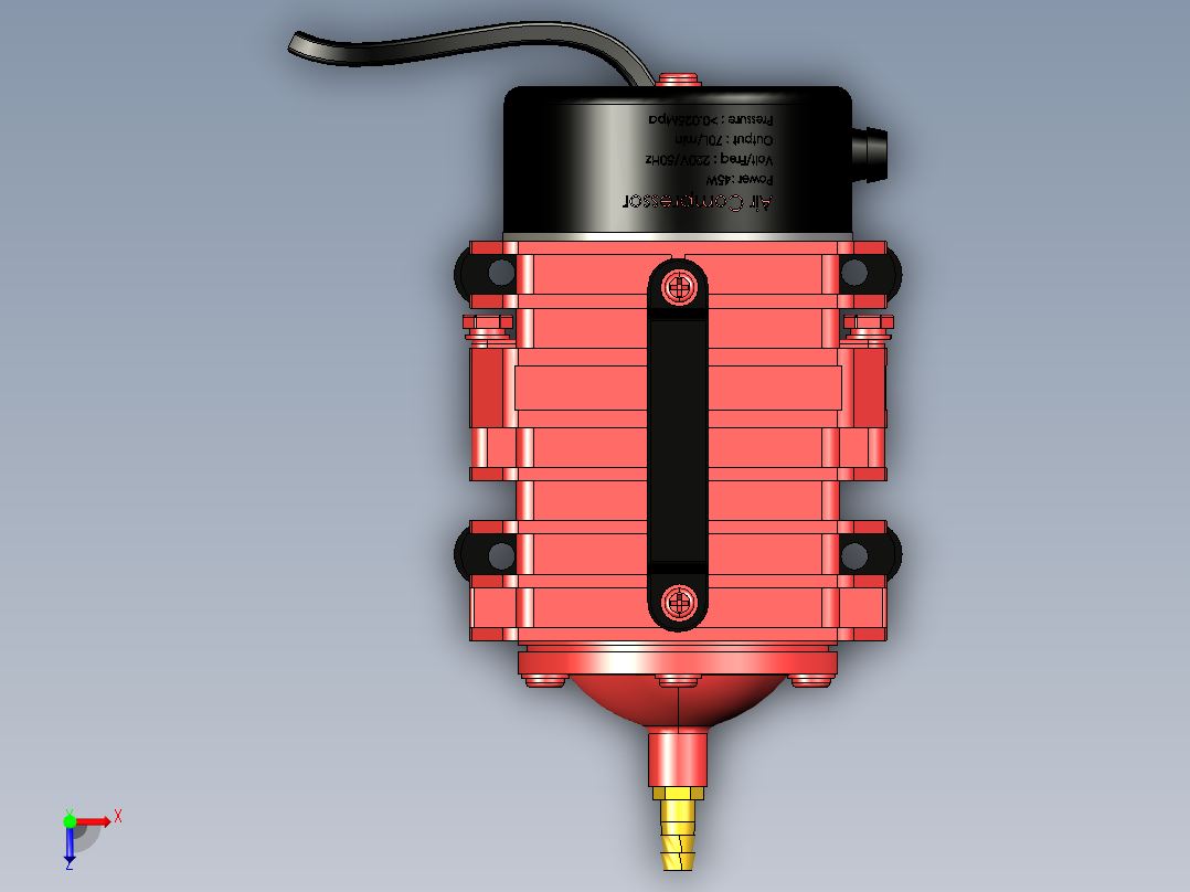 海乐空气压缩机 (ACO-318)--stp sw俯视图