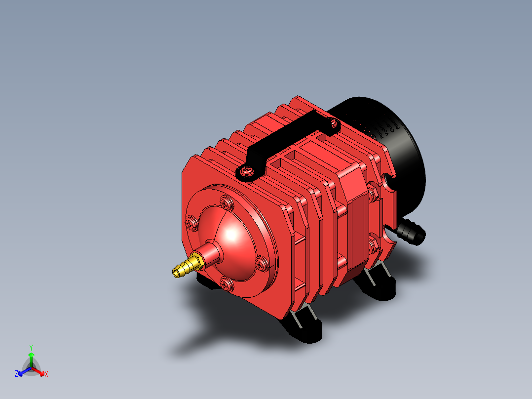 海乐空气压缩机 (ACO-318)--stp sw正等轴测图