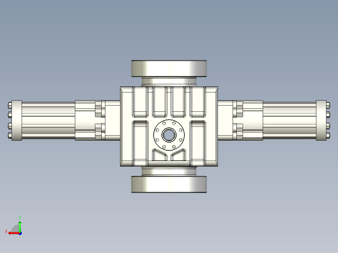 单闸板液压防喷器设计含三维二维说明书972406后视图