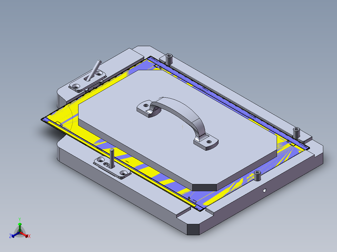 镭雕治具-带感应正等轴测图
