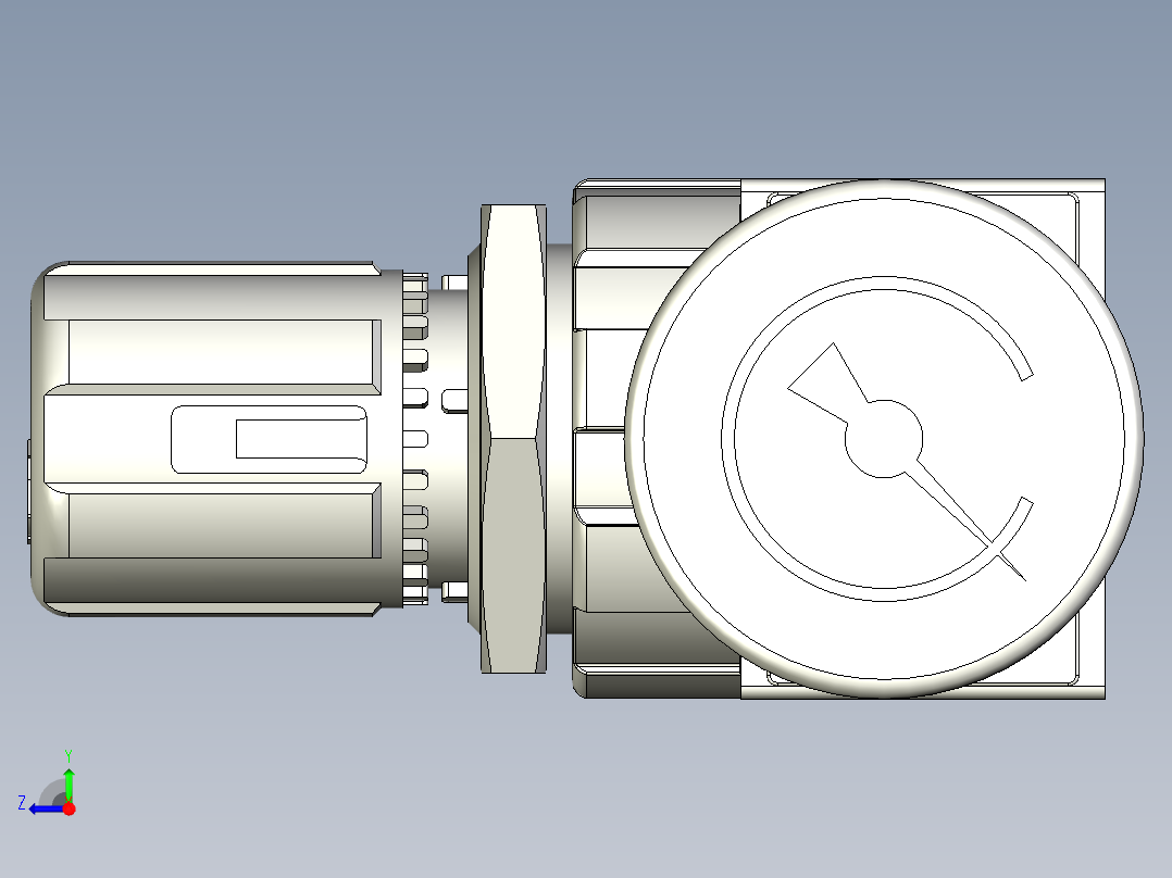 标准手动压力调节器P3L LITE FRL SYSTEM AIR PRESSURE REGULATORS - P3LR SERIES (12)右视图