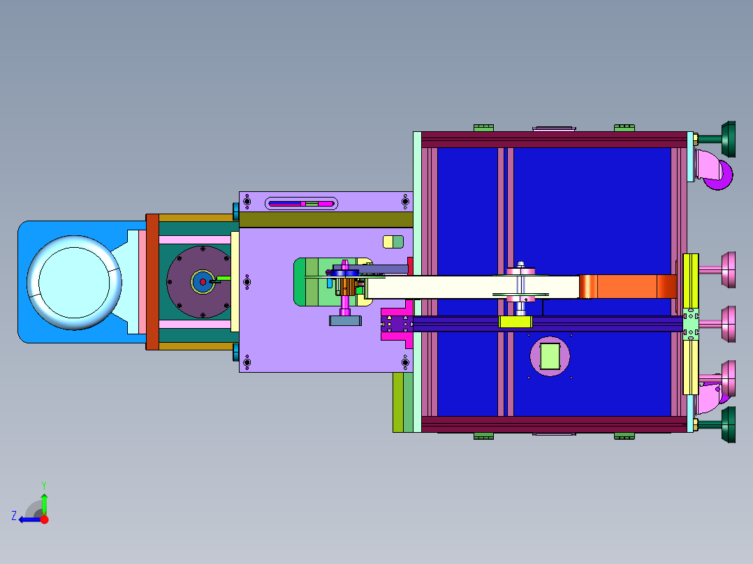 自动进料打磨条冲型机右视图