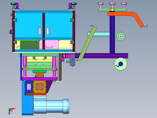 自动进料打磨条冲型机俯视缩略图