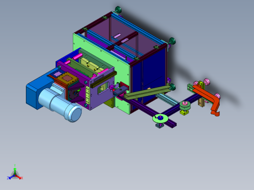 自动进料打磨条冲型机正等轴测缩略图