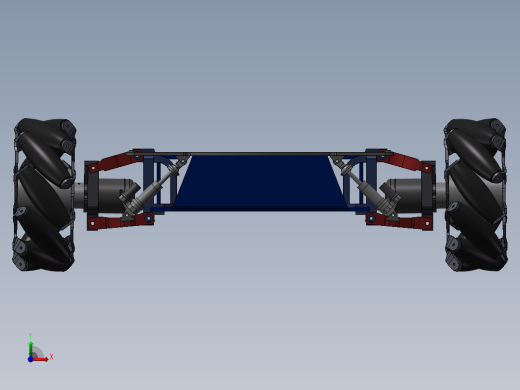 toy car麦克纳姆轮底盘简易结构3D图纸 STEP格式前视缩略图