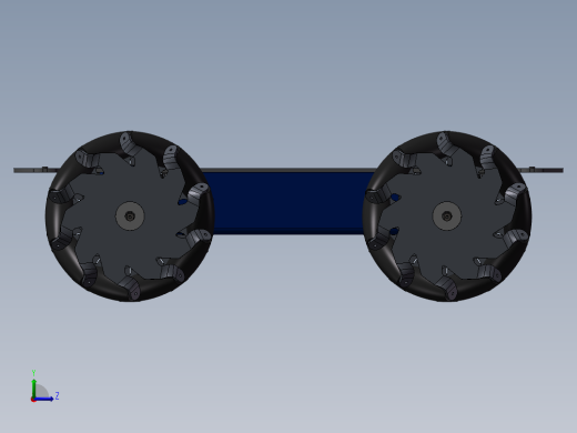 toy car麦克纳姆轮底盘简易结构3D图纸 STEP格式左视缩略图