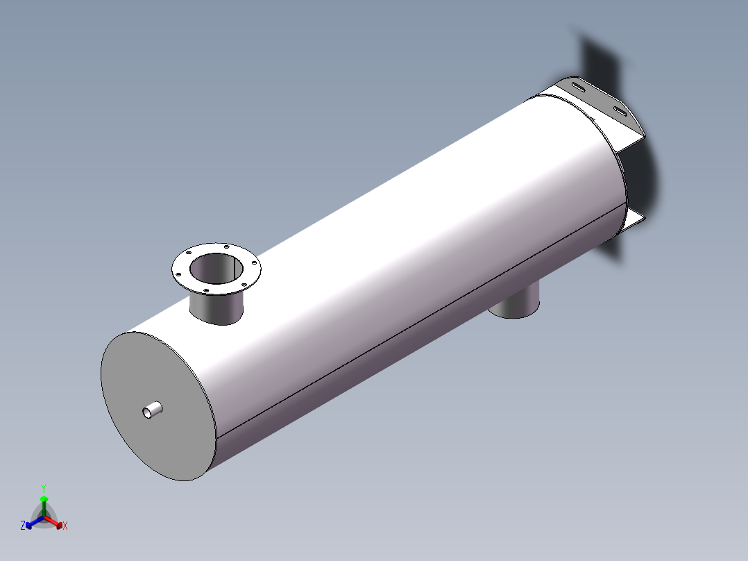 立式冷凝器组件正等轴测图