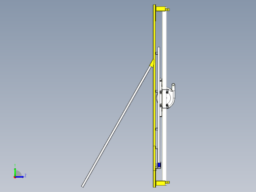 竖板锯3D数模图纸 x_t格式左视缩略图