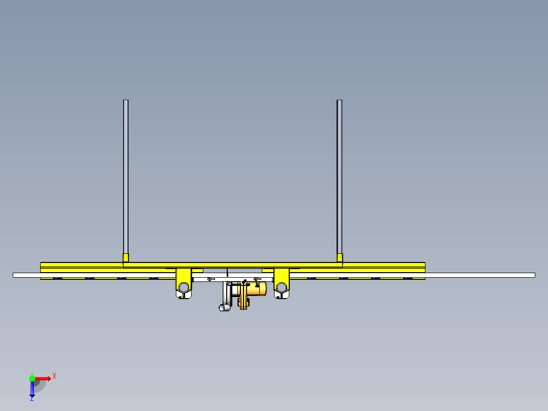 竖板锯3D数模图纸 x_t格式俯视图
