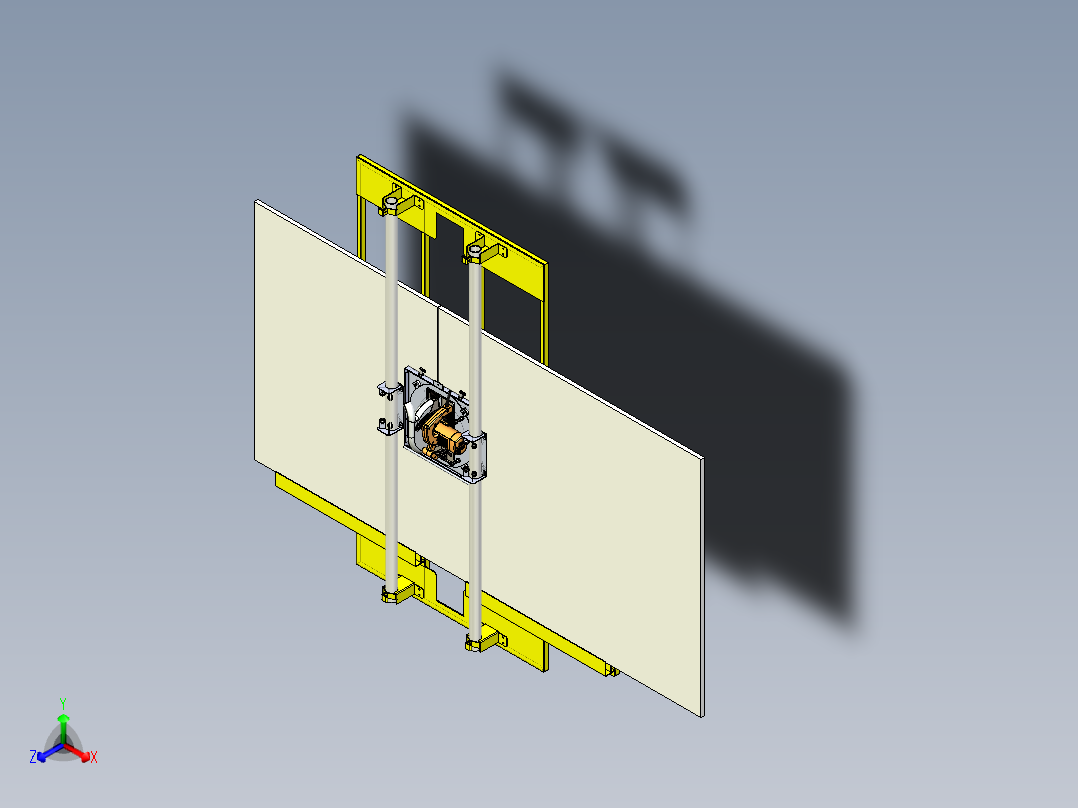 竖板锯3D数模图纸 x_t格式正等轴测图