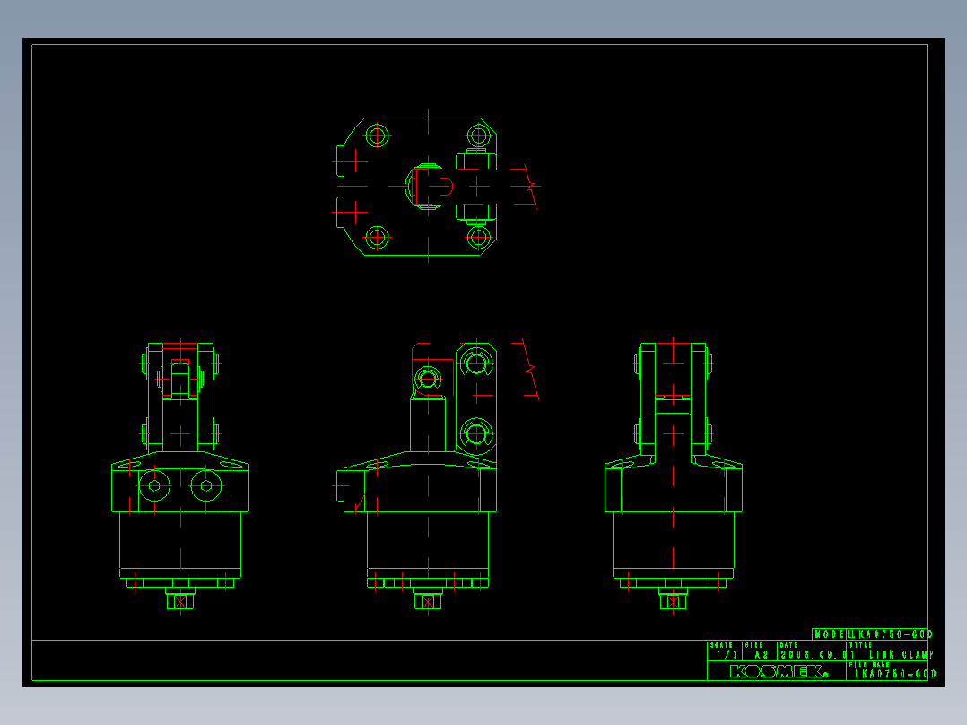 KOSMEKLKA0750-CCD_rev1多系列多零件图纸模型