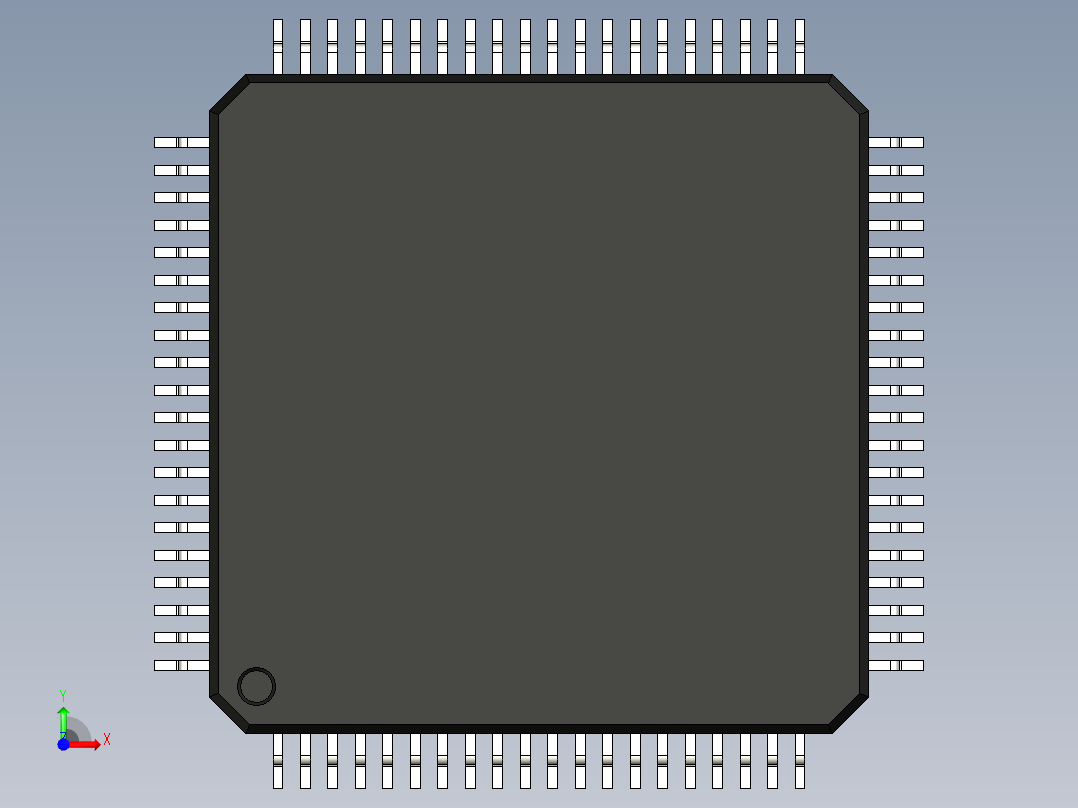 元器件3D封装LQFP80_FPT-80P-M0583前视图