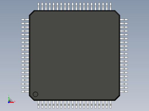 元器件3D封装LQFP80_FPT-80P-M0583前视缩略图