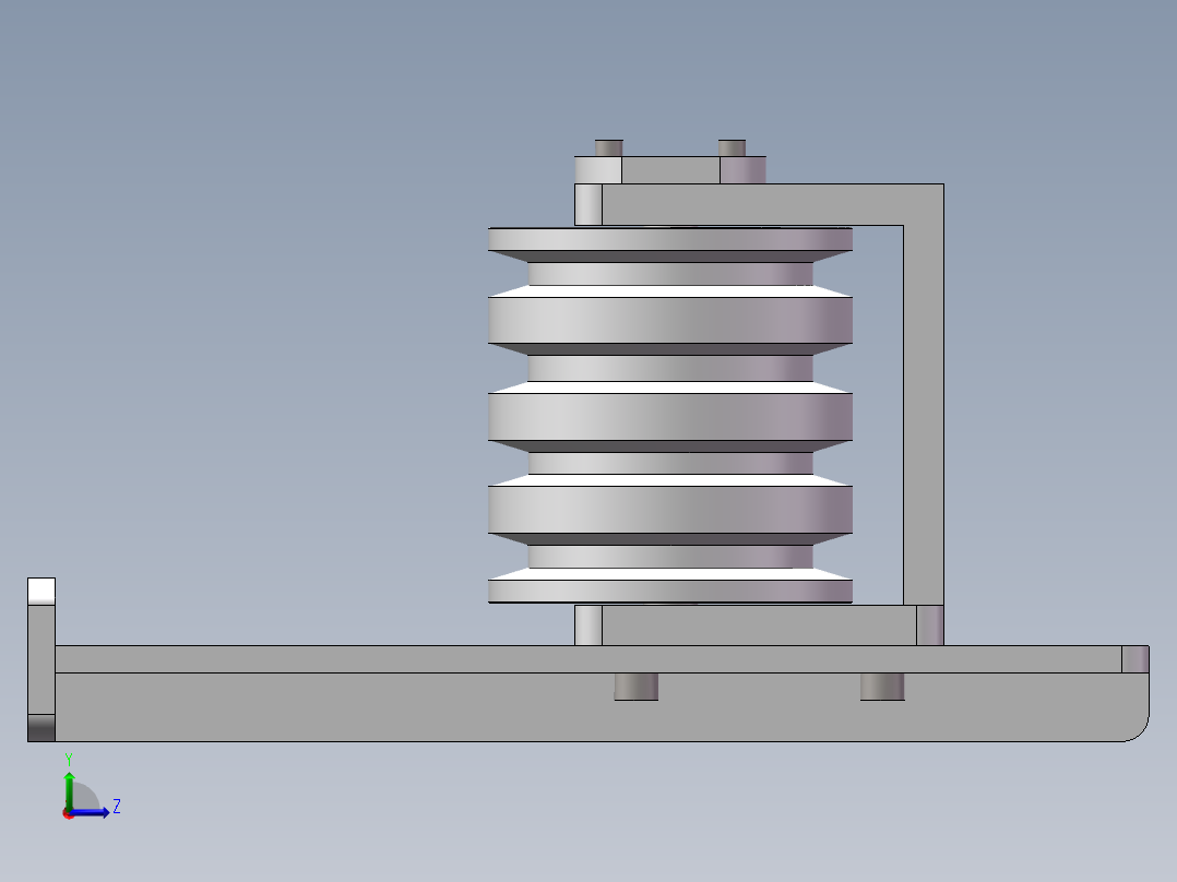 张紧轮模型左视图