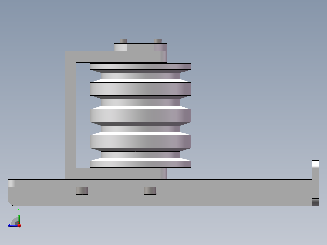 张紧轮模型右视图
