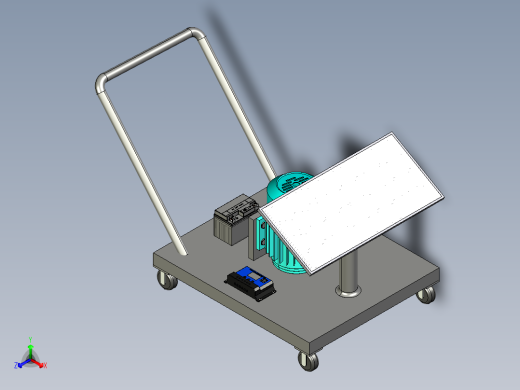 太阳能电池板割草机正等轴测缩略图