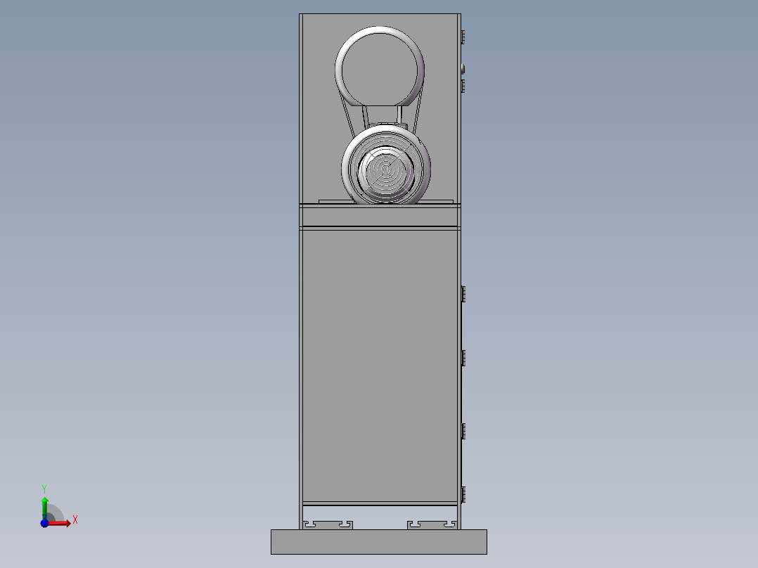 筒形件卷边接合偏心冲床前视图