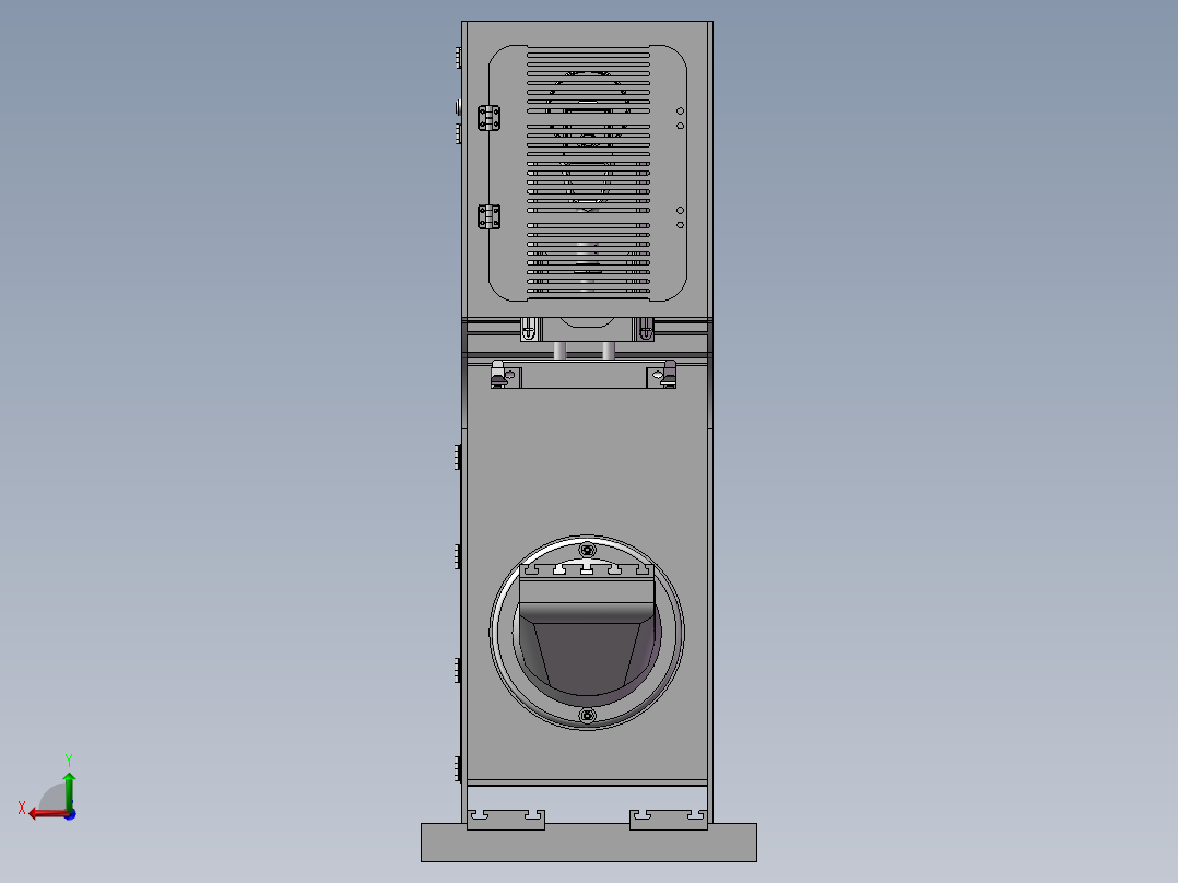 筒形件卷边接合偏心冲床后视图
