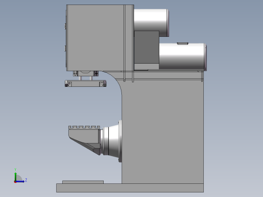 筒形件卷边接合偏心冲床左视缩略图
