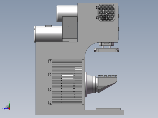 筒形件卷边接合偏心冲床右视缩略图