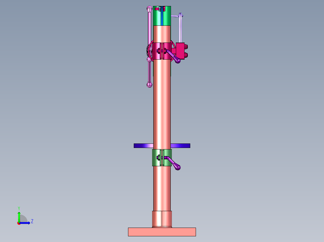工业级工作台微型钻孔机左视图