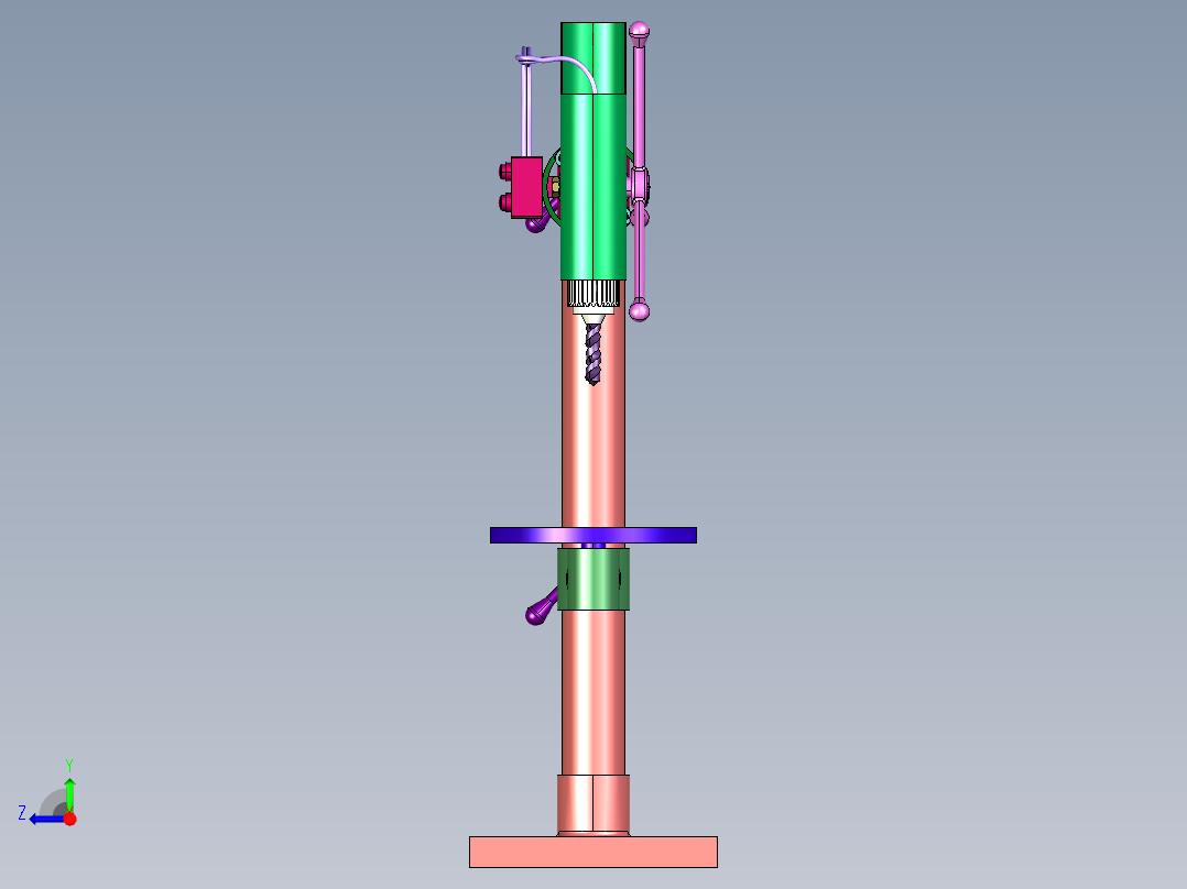 工业级工作台微型钻孔机右视图