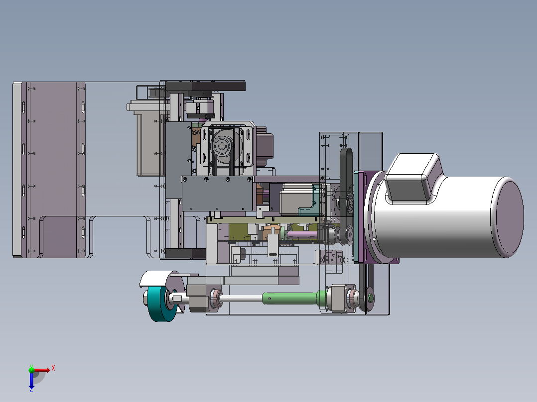 4轴立式抛光机打磨研磨设备俯视图