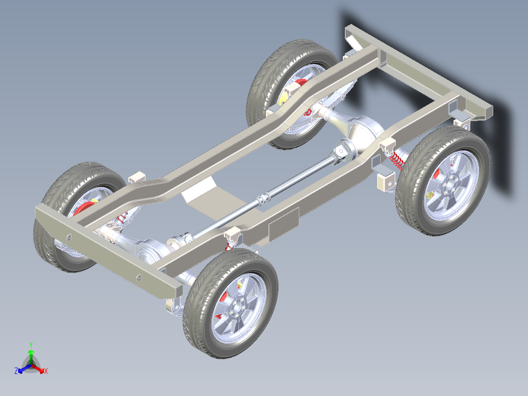 jeep-sasi吉普车底盘3D图纸 x_t IGS格式