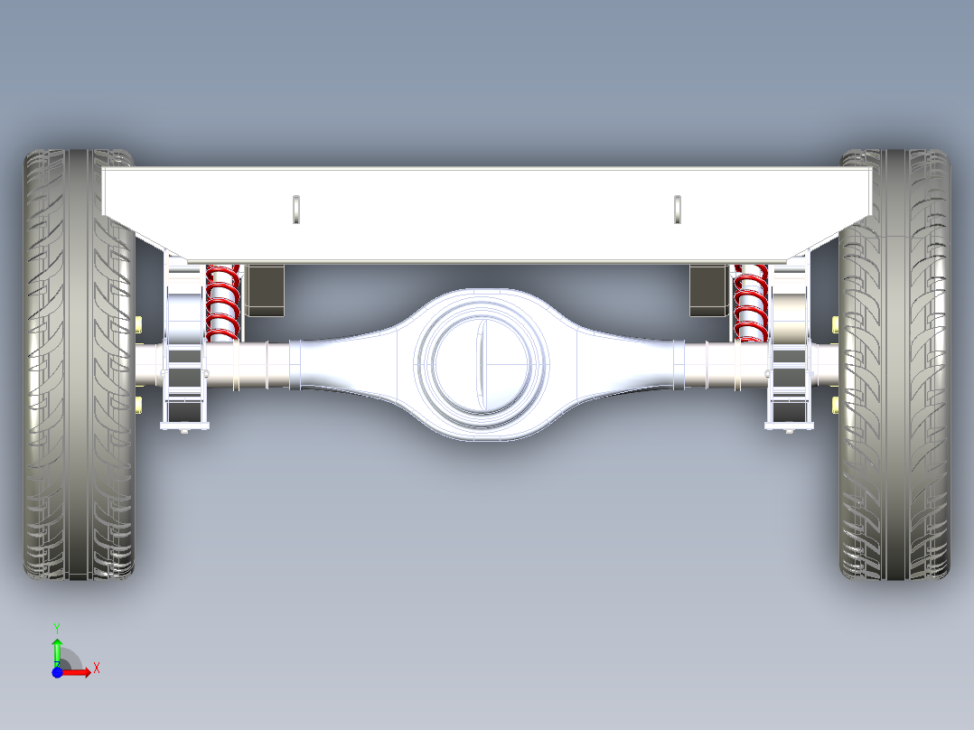 jeep-sasi吉普车底盘3D图纸 x_t IGS格式前视图