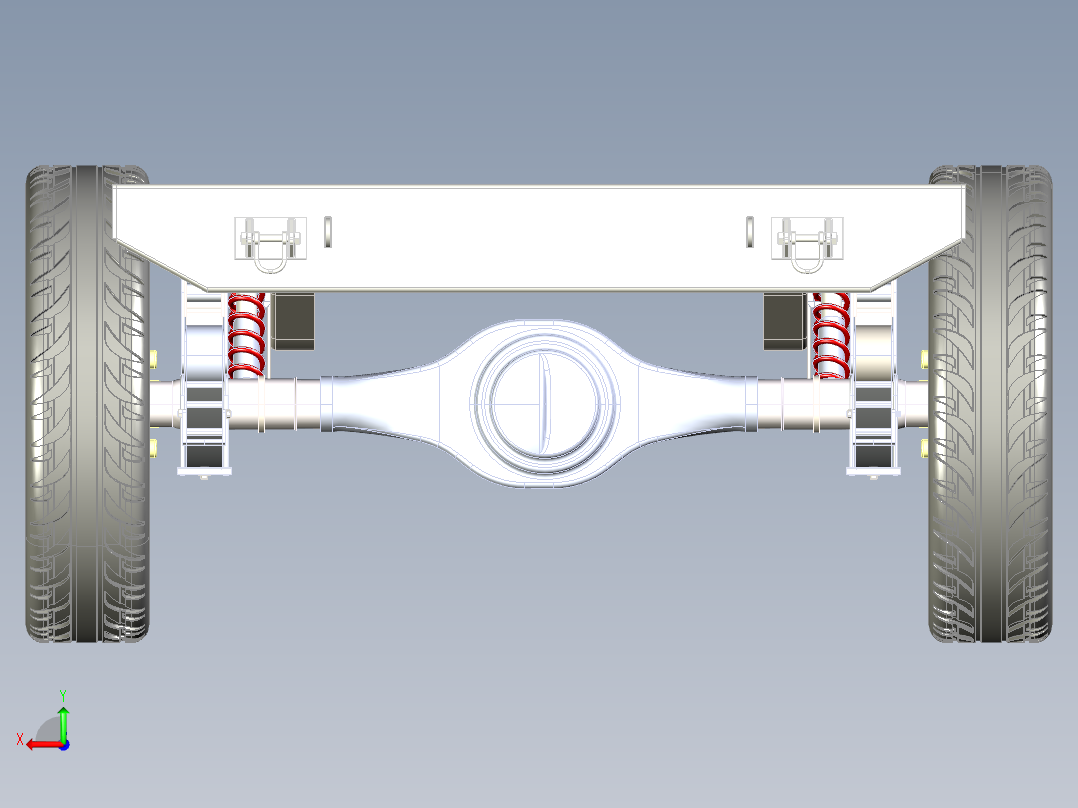jeep-sasi吉普车底盘3D图纸 x_t IGS格式后视图