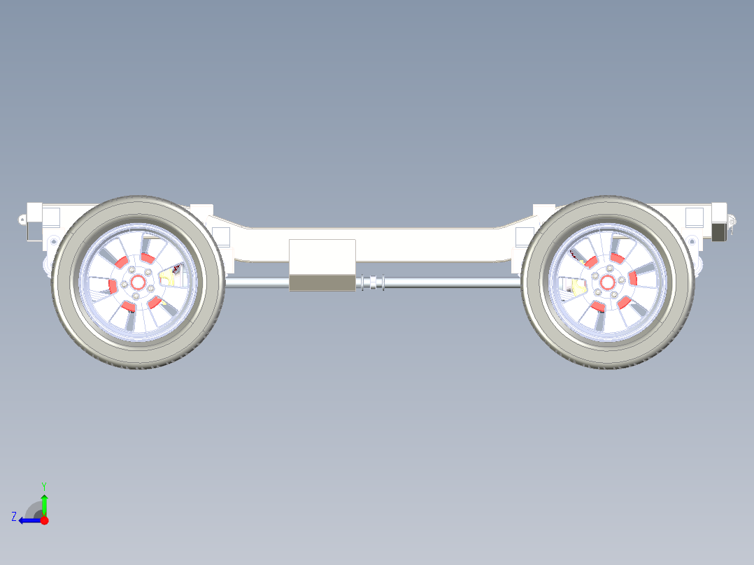 jeep-sasi吉普车底盘3D图纸 x_t IGS格式右视图