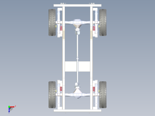 jeep-sasi吉普车底盘3D图纸 x_t IGS格式俯视缩略图