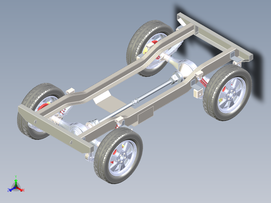 jeep-sasi吉普车底盘3D图纸 x_t IGS格式正等轴测图