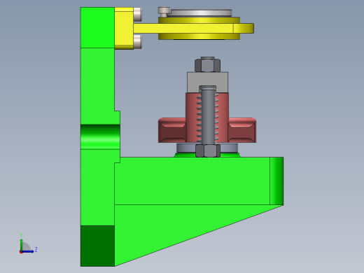 831008拨叉加工工艺及镗φ50孔夹具设计【含三维SolidWorks和UG】左视缩略图
