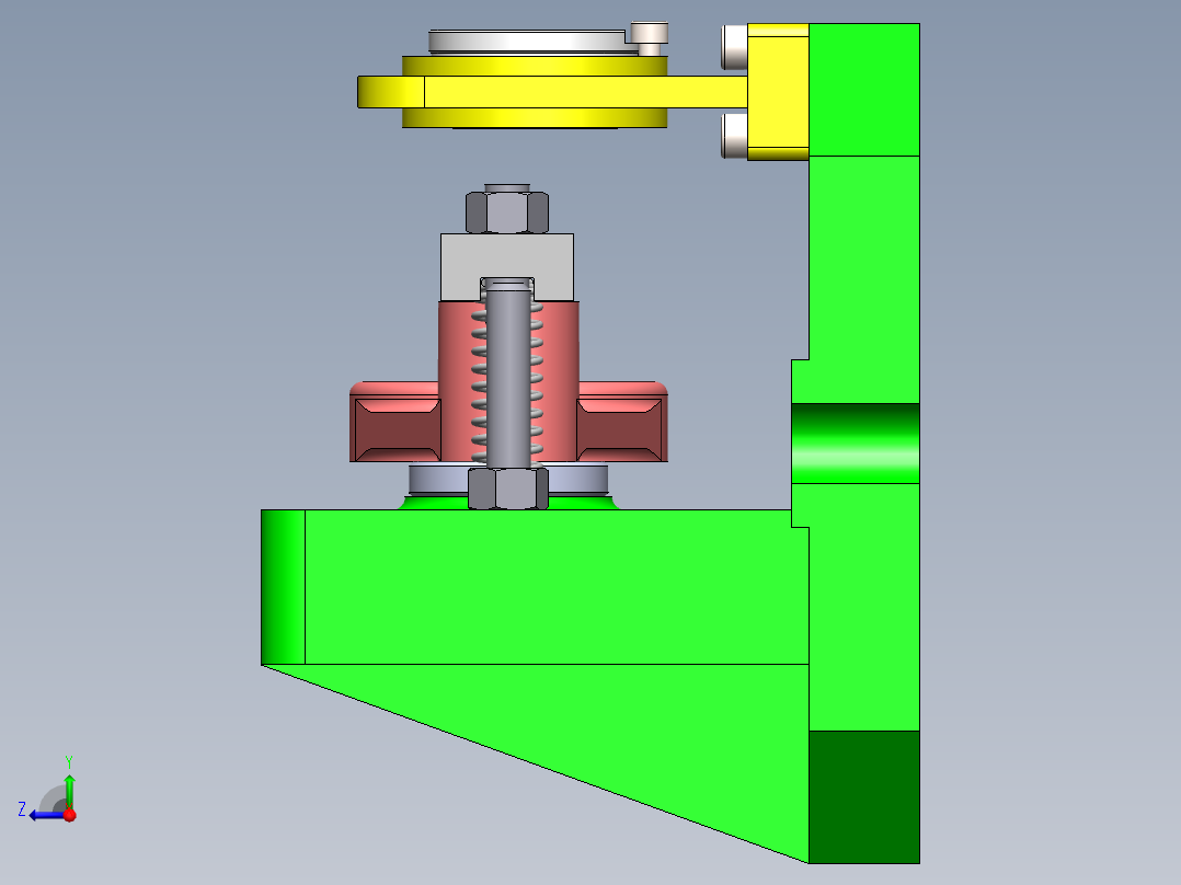 831008拨叉加工工艺及镗φ50孔夹具设计【含三维SolidWorks和UG】右视图