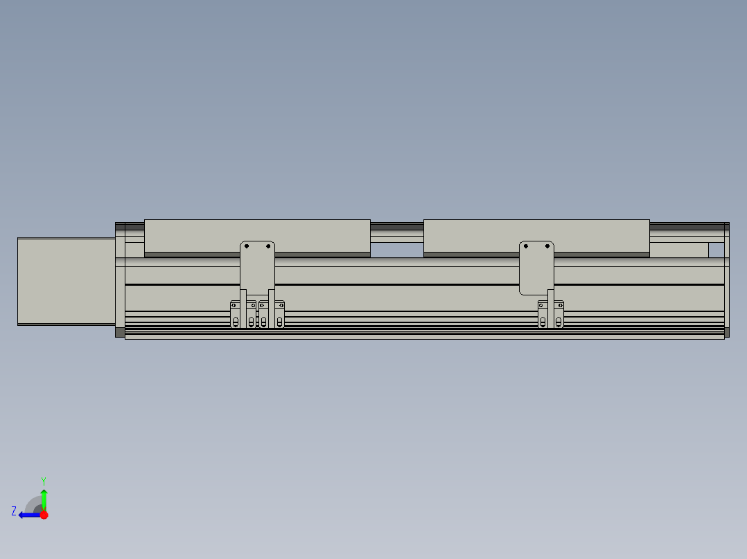 直线模组LHB21-L40-S250-R(B)设计图纸右视图