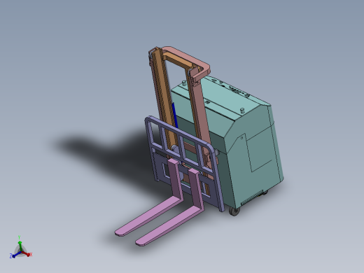 电动搬运小车三维图