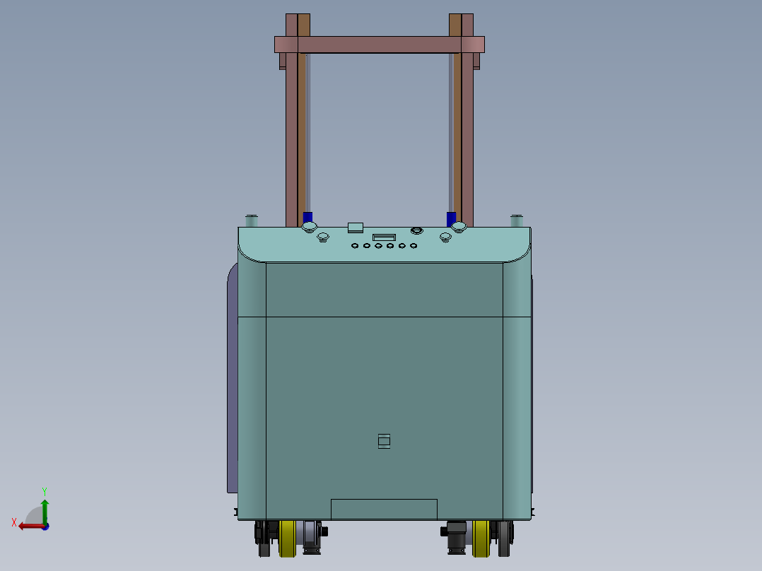 电动搬运小车三维图后视图