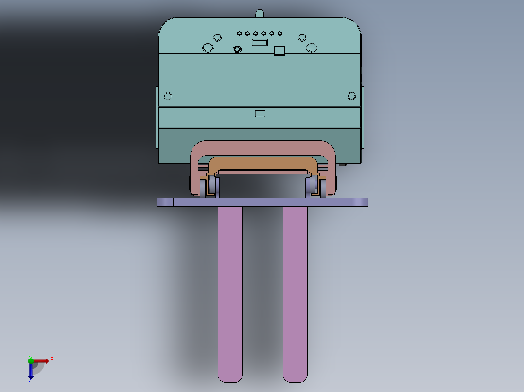 电动搬运小车三维图俯视图