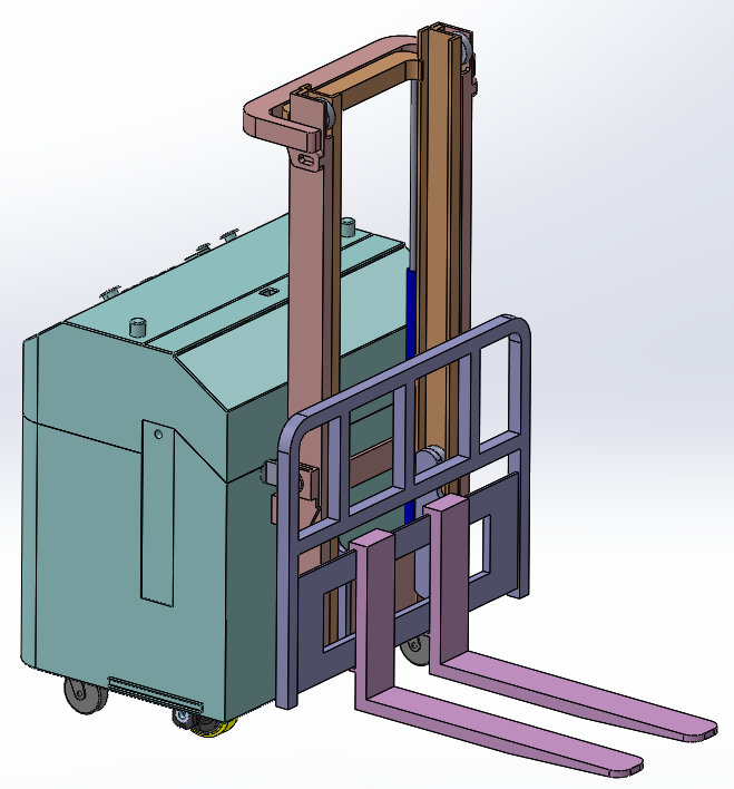 电动搬运小车三维图
