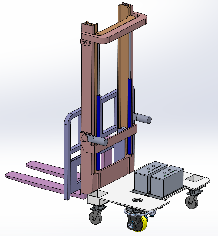电动搬运小车三维图