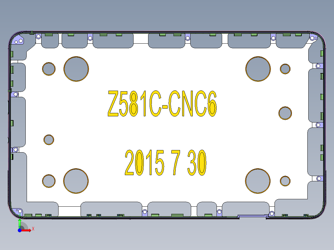 Z581C-笔记本CNC工装夹具三维模型CNC6-15730前视图