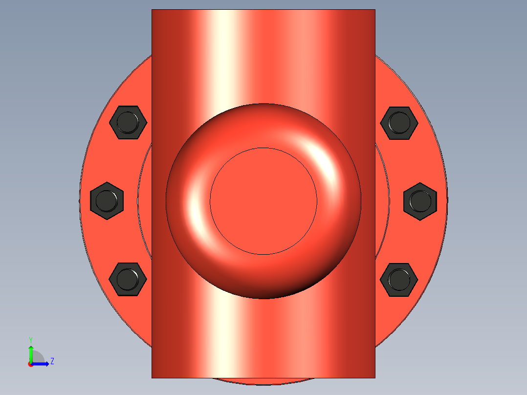 管件接头、螺纹接头、三通(35)左视图