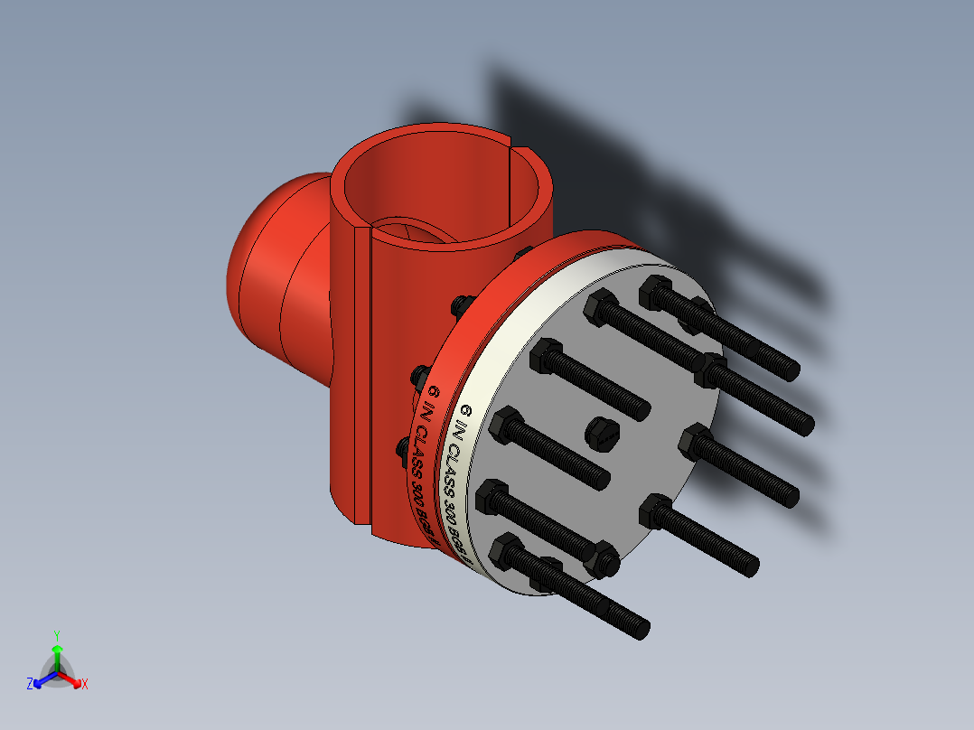 管件接头、螺纹接头、三通(35)正等轴测图